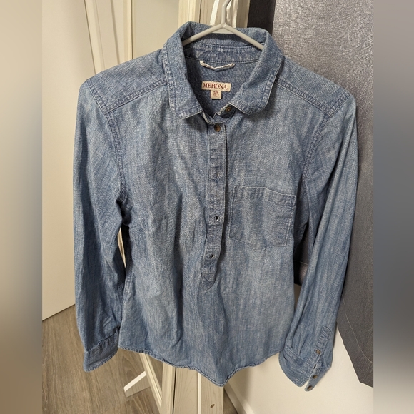 Denim Long Sleeve Top - Picture 1 of 1